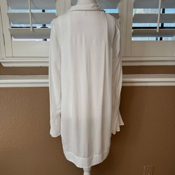 Free People Size S Ruffle Tunic Top White Renaissance Cosplay Pirate Victorian - Picture 6 of 9